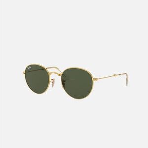 Ray-Ban Classic Gold Frame Sunglasses with Green Lenses